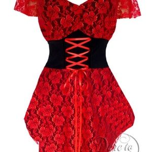 Sweetheart Top in Gilded Rose - Size: 2X